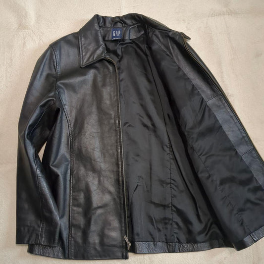 OLD GAP レザートラックジャケット 牛革 Lサイズ 【ギャップ レザージャケット】