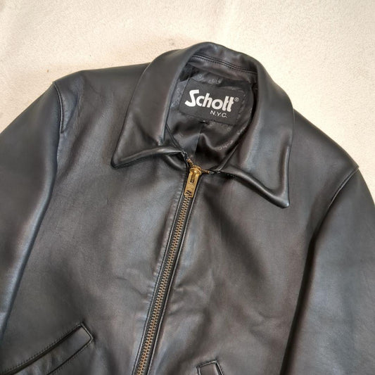 SCHOTT スポーツレザージャケット 羊革 Sサイズ 【ショット トラッカージャケット】