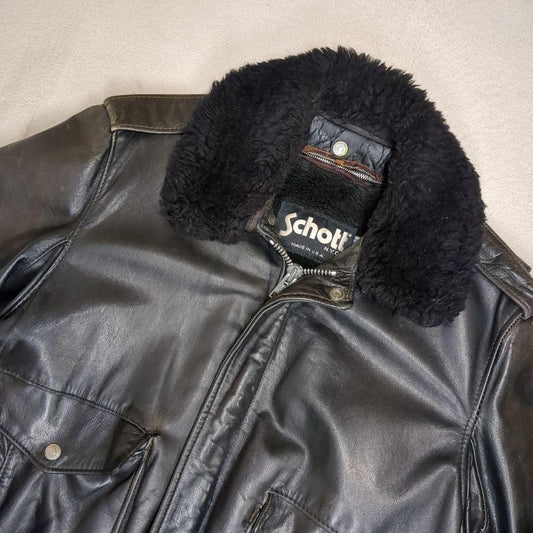 SCHOTT G-1 フライトジャケット 184SM 40サイズ 山羊革 【ショット レザージャケット】
