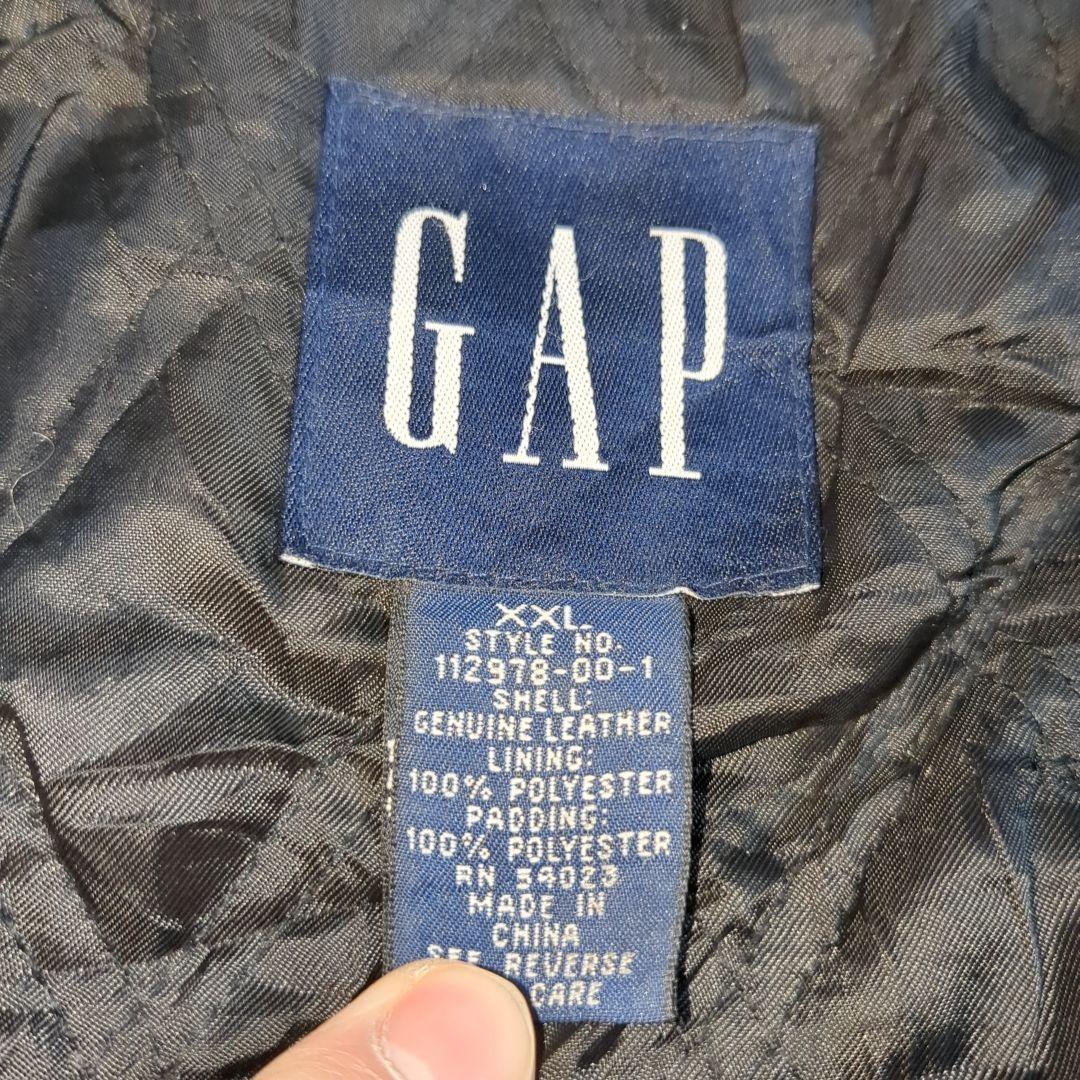 OLD GAP レザートラックジャケット 牛革 XXLサイズ 【ギャップ レザージャケット】
