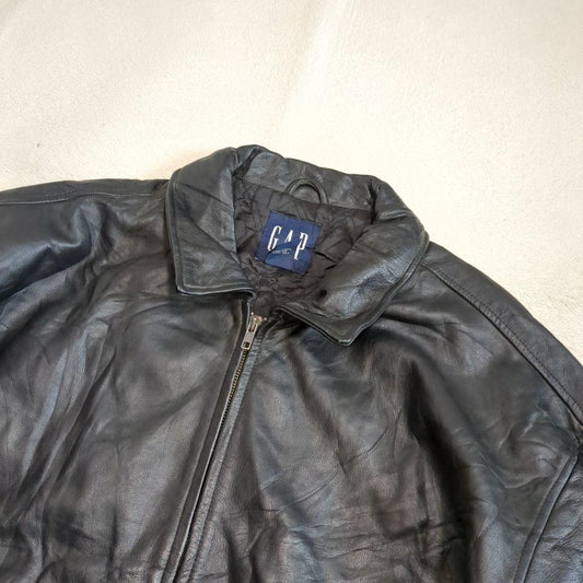 OLD GAP レザートラックジャケット 牛革 XXLサイズ 【ギャップ レザージャケット】