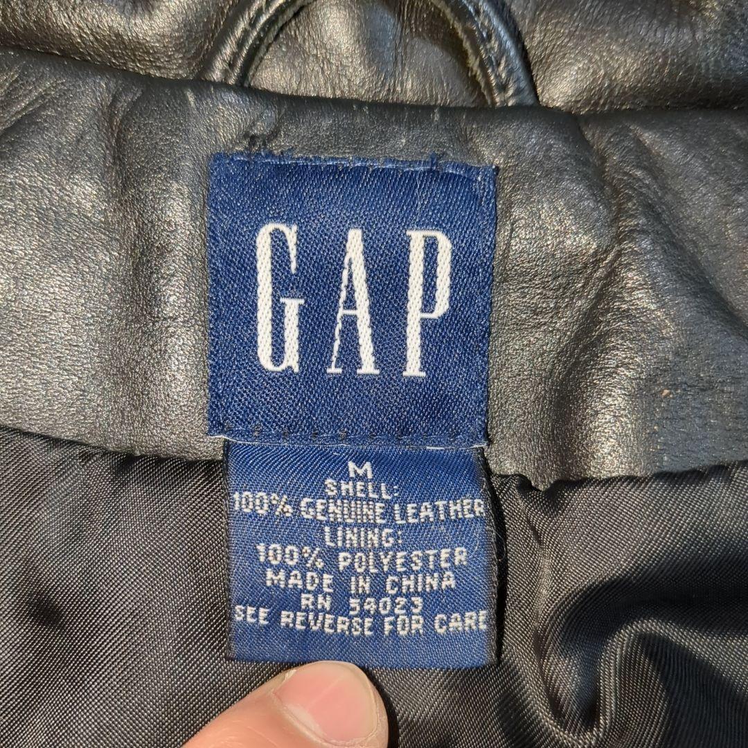 OLD GAP レザートラックジャケット 牛革 Mサイズ 【ギャップ レザージャケット】