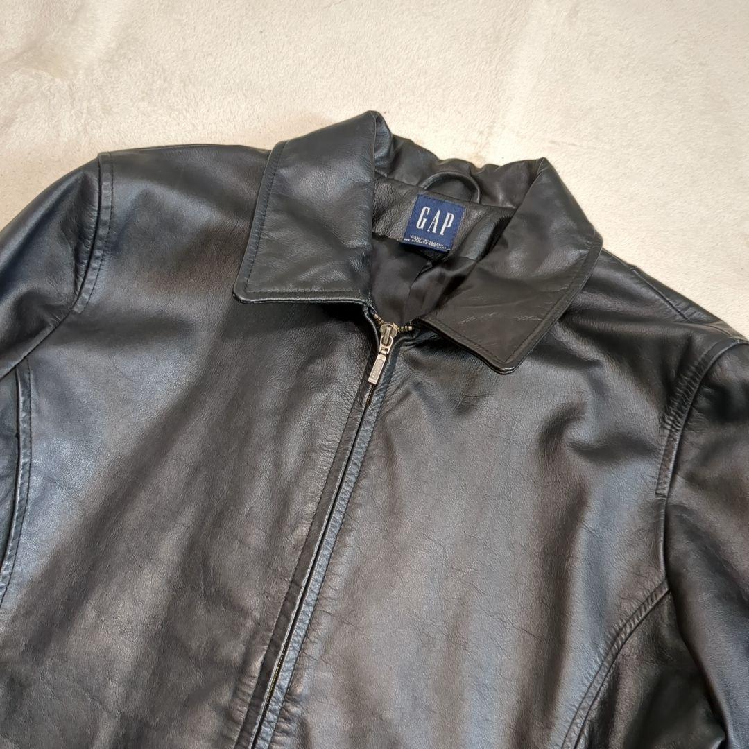OLD GAP レザートラックジャケット 牛革 Lサイズ 【ギャップ レザージャケット】