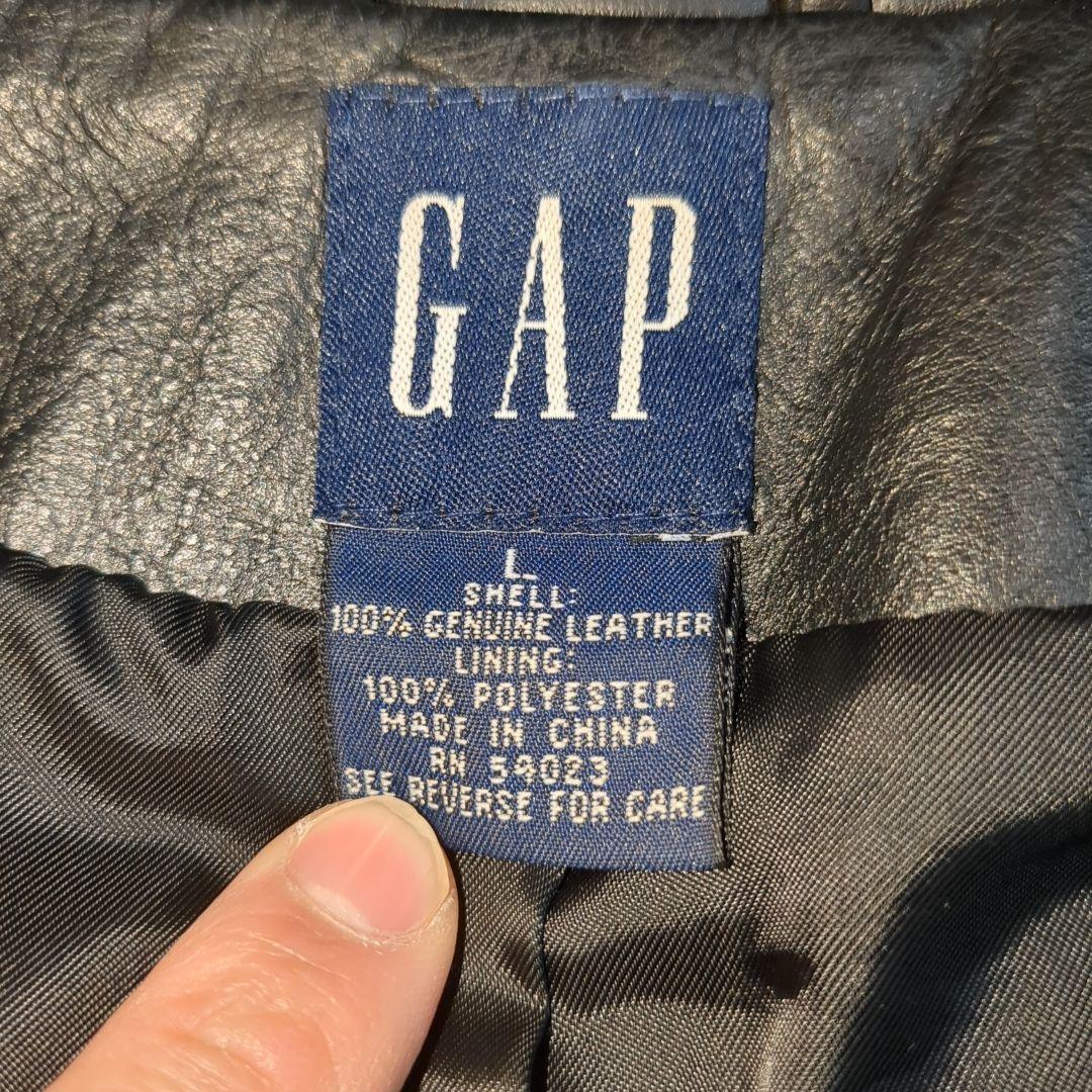 OLD GAP レザートラックジャケット 牛革 Lサイズ 【ギャップ レザージャケット】