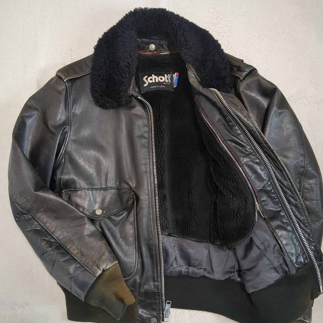 SCHOTT G-1 フライトジャケット 184SM 40サイズ 山羊革 【ショット レザージャケット】