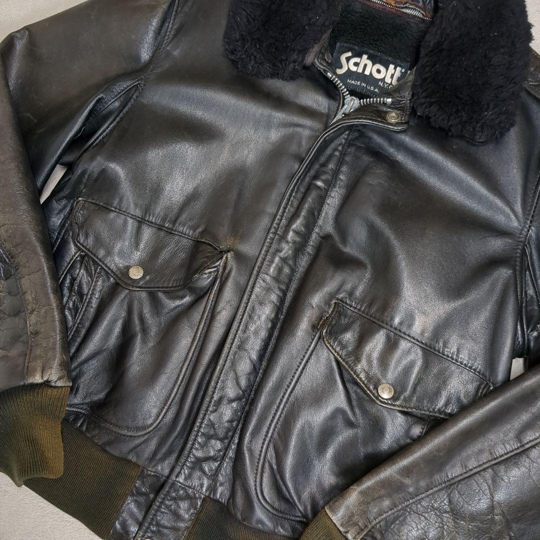 SCHOTT G-1 フライトジャケット 184SM 40サイズ 山羊革 【ショット レザージャケット】