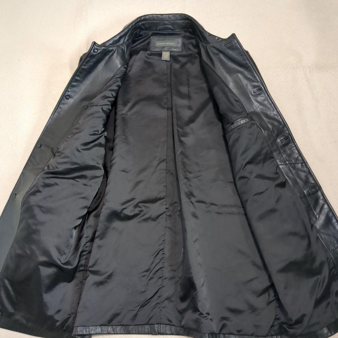 BANANA REPUBLIC レザーカーコート 牛革 Lサイズ 【バナナリパブリック レザージャケット】