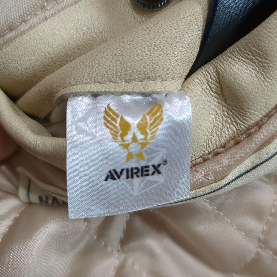 AVIREX MLVINCE コラボ スタジャン XLサイズ ラムレザー 【アヴィレックス レザージャケット】