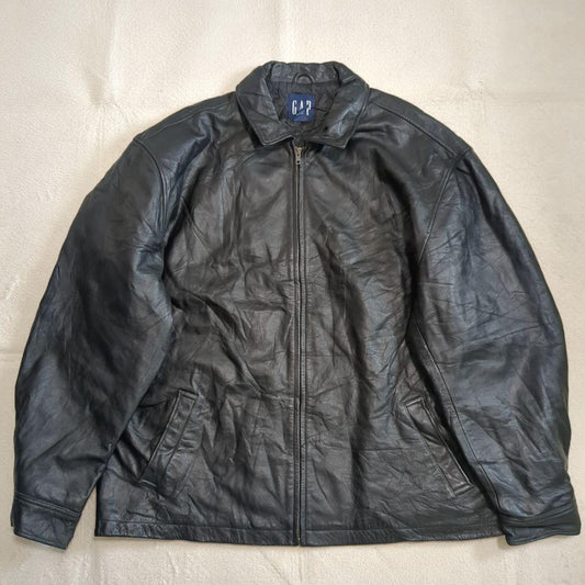 OLD GAP レザートラックジャケット 牛革 XXLサイズ 【ギャップ レザージャケット】