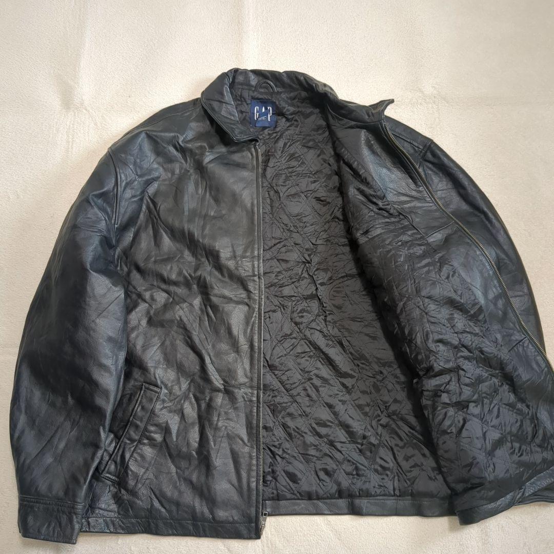 OLD GAP レザートラックジャケット 牛革 XXLサイズ 【ギャップ レザージャケット】