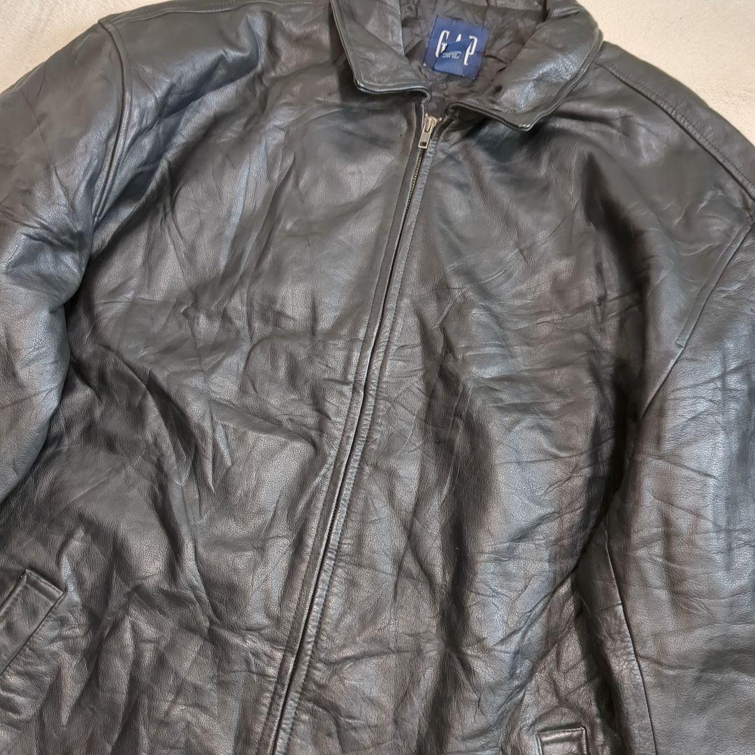 OLD GAP レザートラックジャケット 牛革 XXLサイズ 【ギャップ レザージャケット】