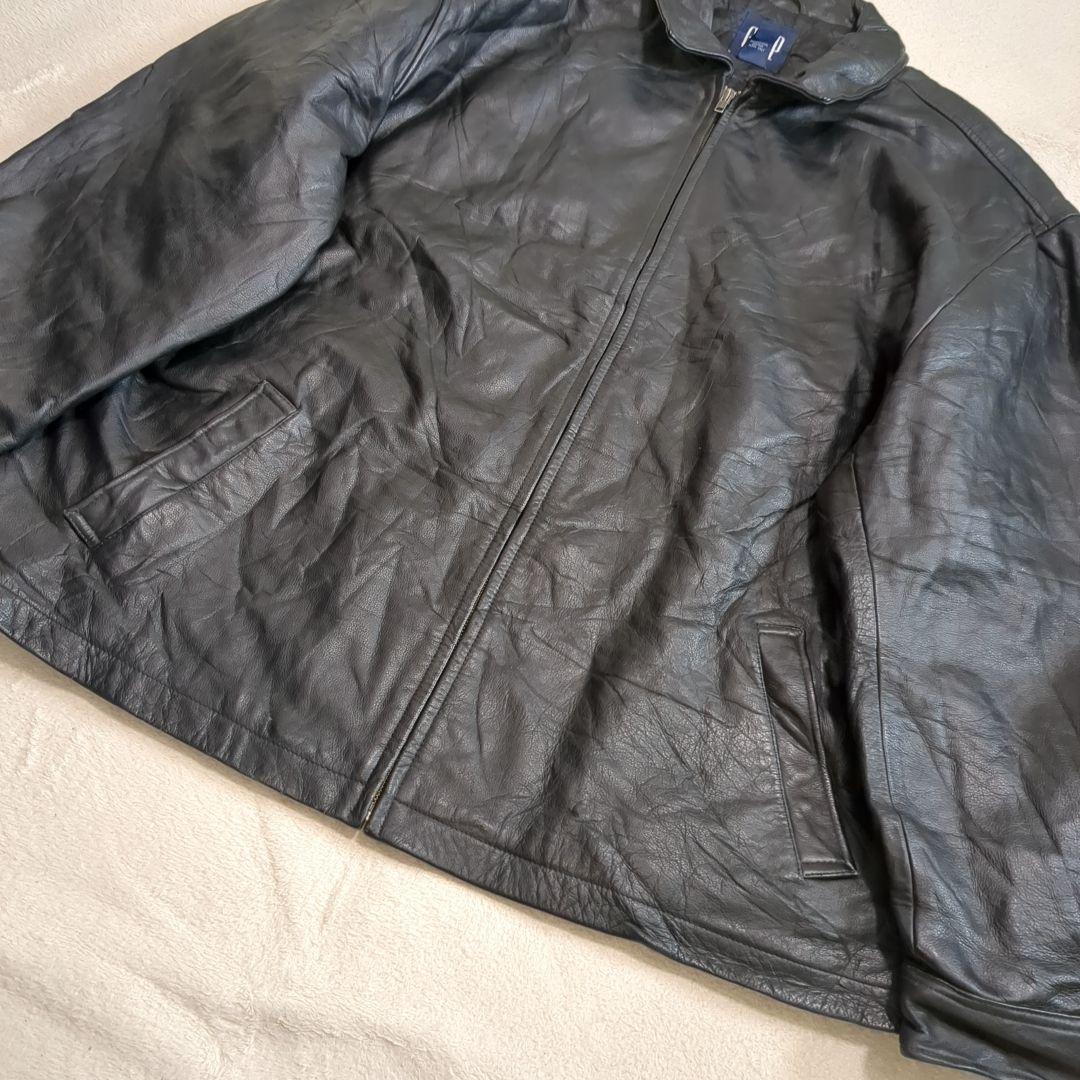 OLD GAP レザートラックジャケット 牛革 XXLサイズ 【ギャップ レザージャケット】
