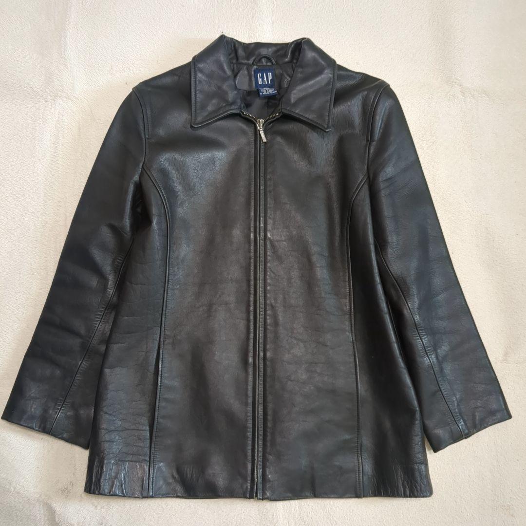 OLD GAP レザートラックジャケット 牛革 Mサイズ 【ギャップ レザージャケット】