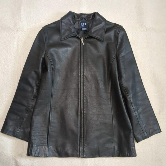 OLD GAP レザートラックジャケット 牛革 Mサイズ 【ギャップ レザージャケット】