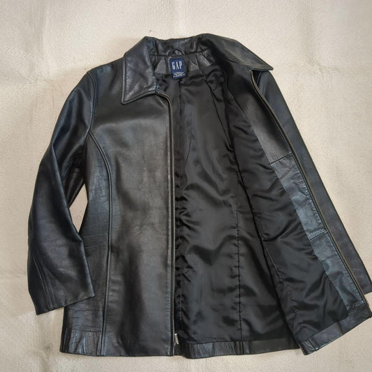 OLD GAP レザートラックジャケット 牛革 Mサイズ 【ギャップ レザージャケット】