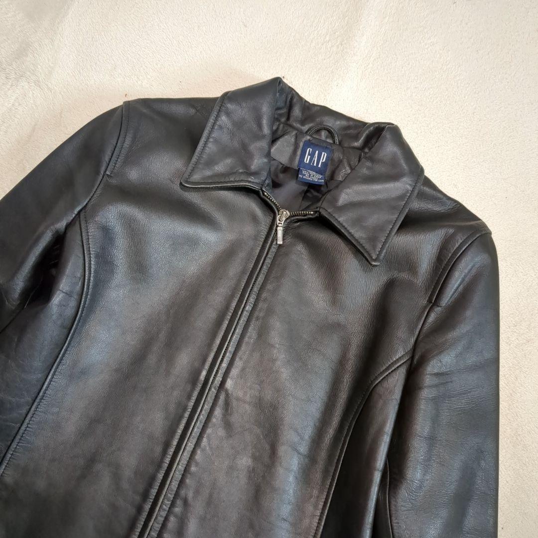 OLD GAP レザートラックジャケット 牛革 Mサイズ 【ギャップ レザージャケット】