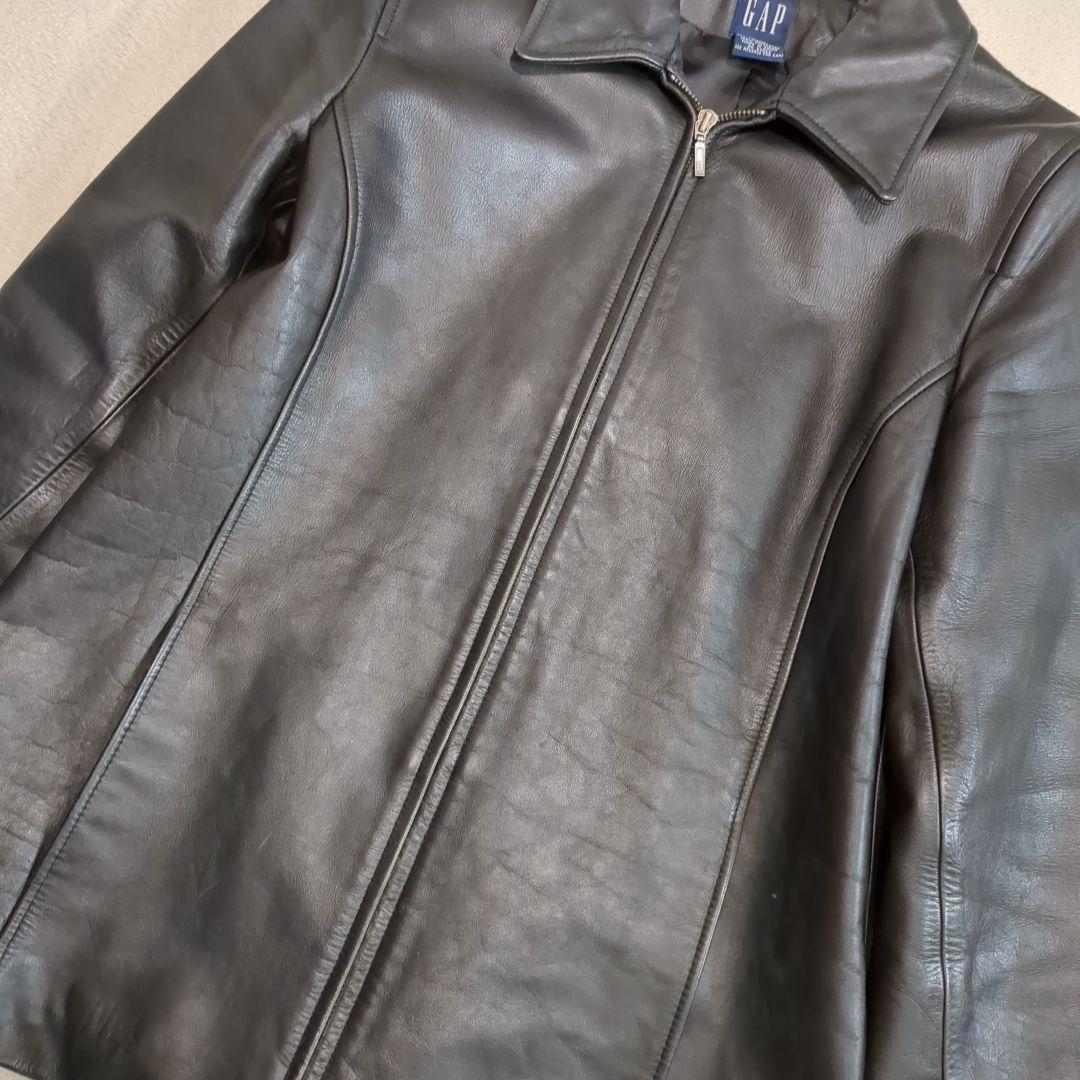 OLD GAP レザートラックジャケット 牛革 Mサイズ 【ギャップ レザージャケット】