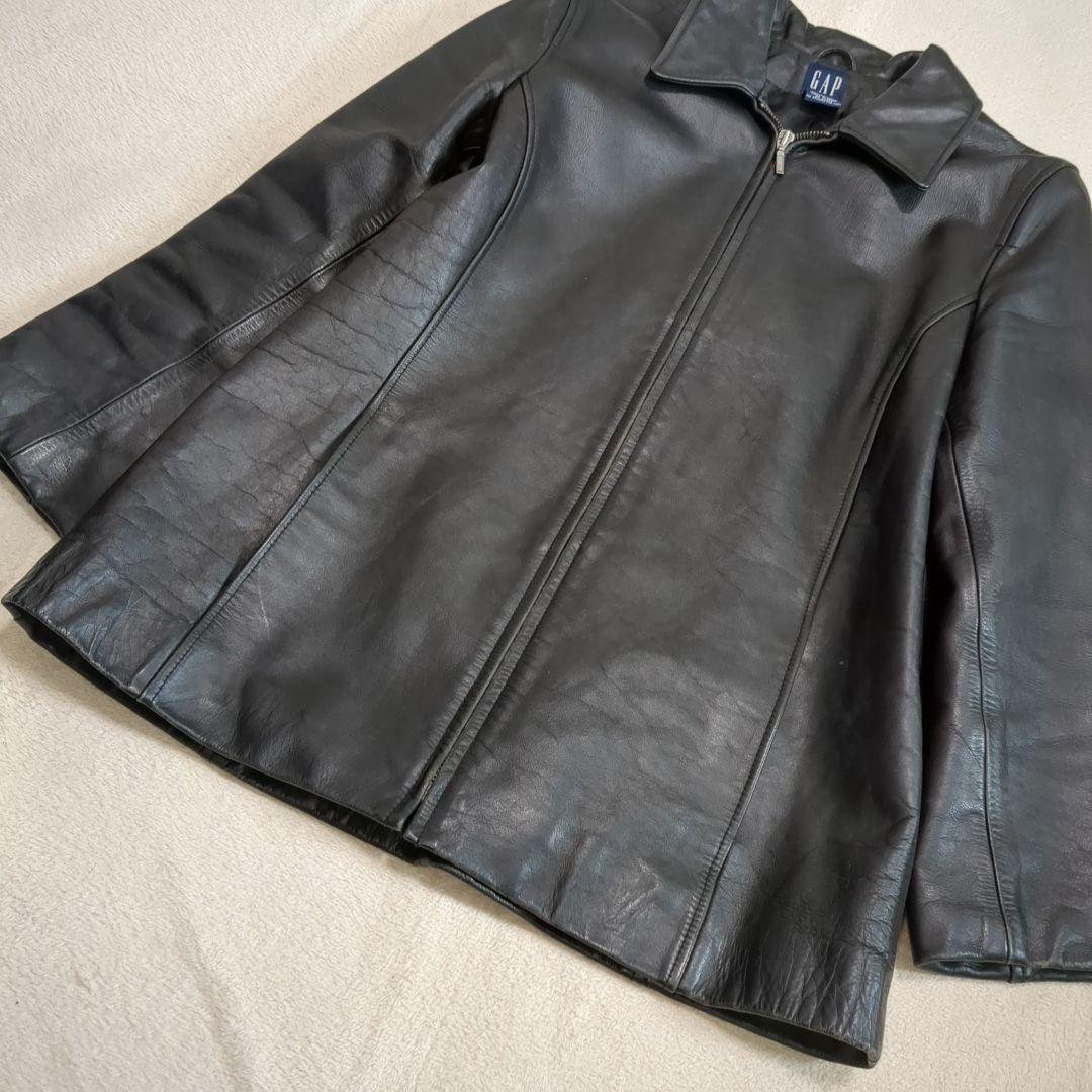 OLD GAP レザートラックジャケット 牛革 Mサイズ 【ギャップ レザージャケット】
