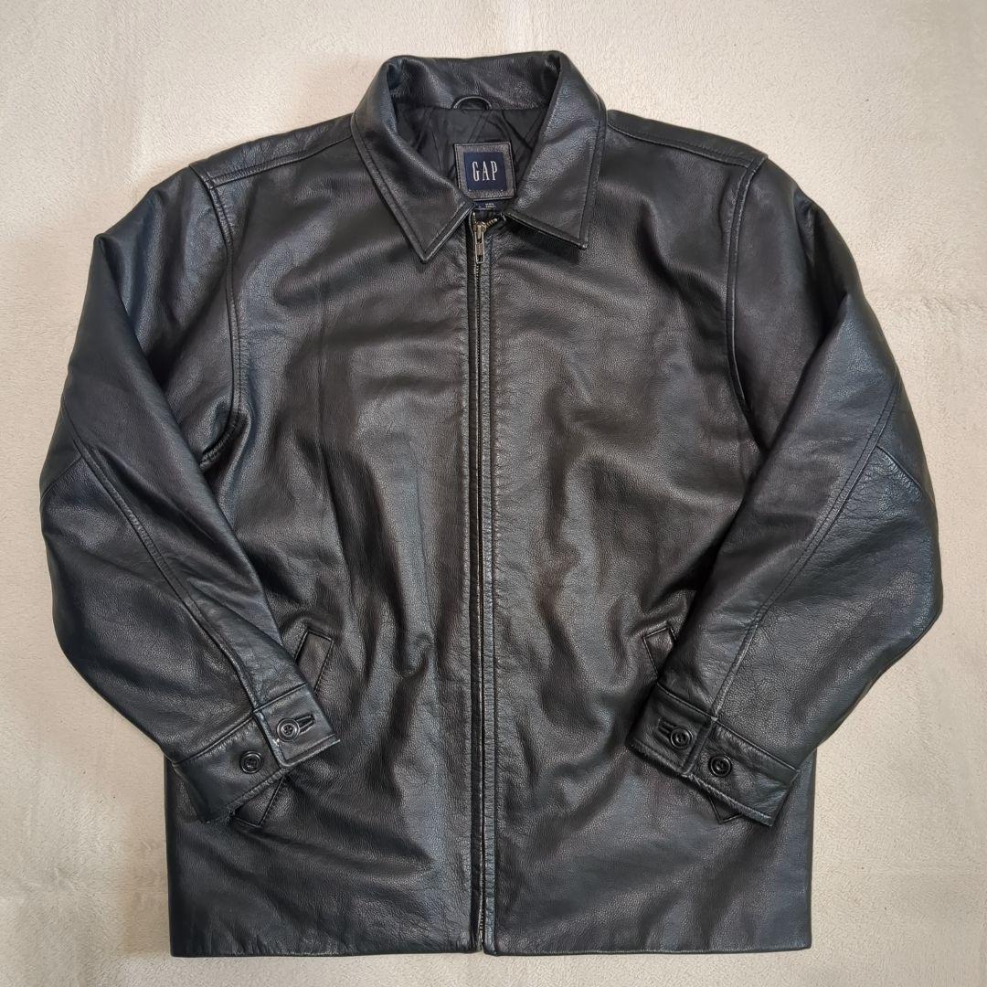 OLD GAP レザー トラックジャケット 牛革 XXLサイズ 【ギャップ レザージャケット】