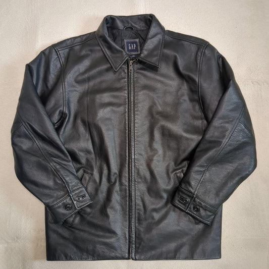 OLD GAP レザー トラックジャケット 牛革 XXLサイズ 【ギャップ レザージャケット】