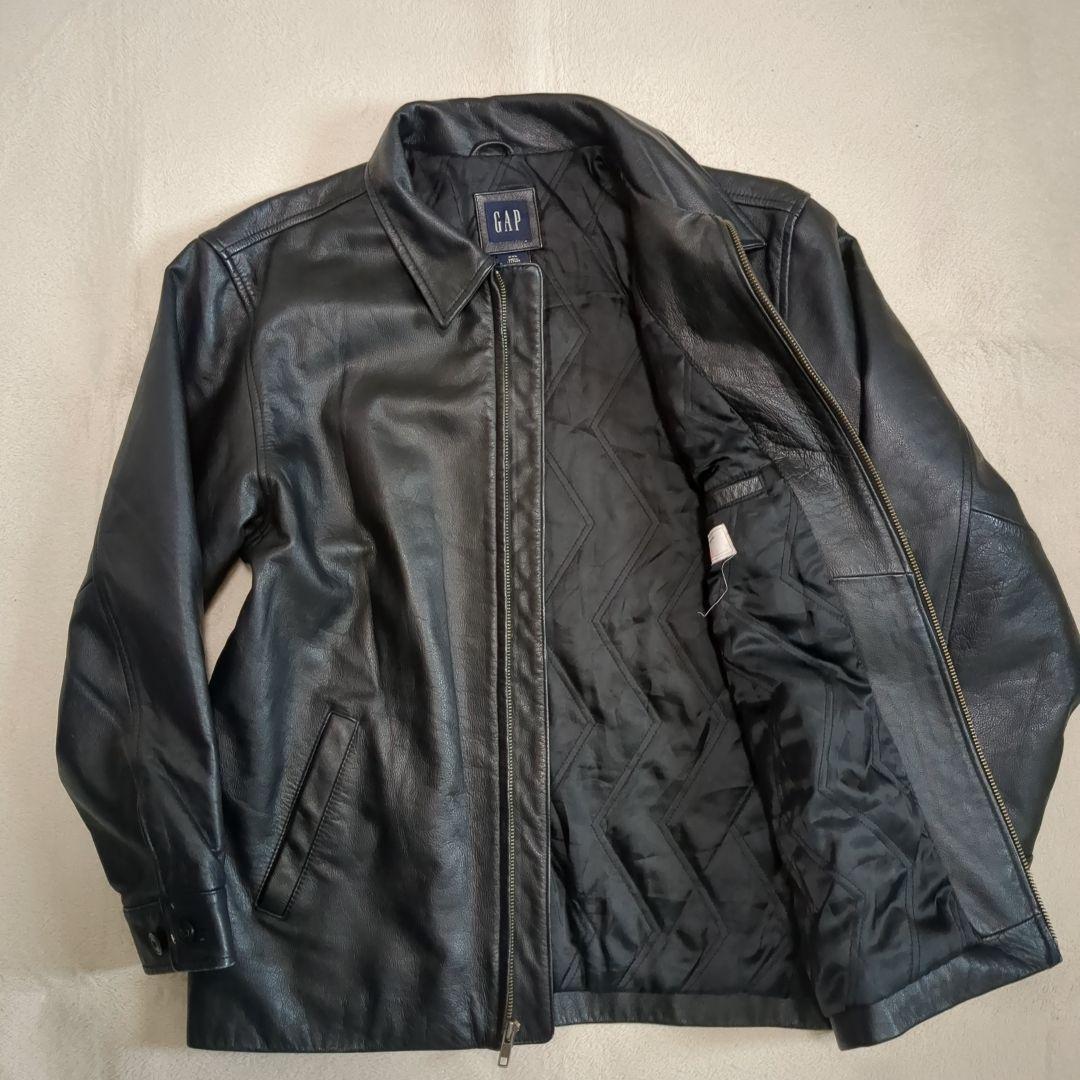 OLD GAP レザー トラックジャケット 牛革 XXLサイズ 【ギャップ レザージャケット】