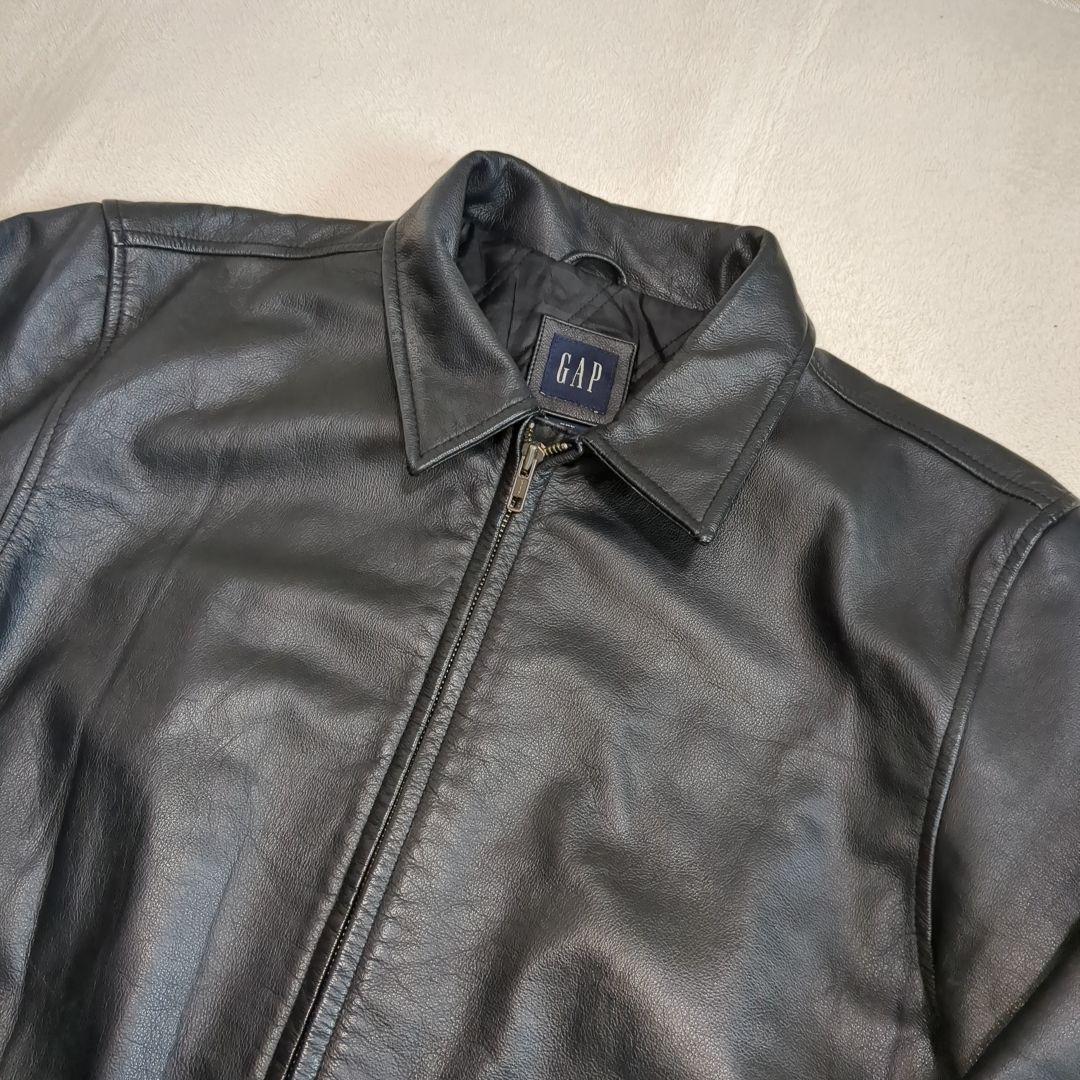 OLD GAP レザー トラックジャケット 牛革 XXLサイズ 【ギャップ レザージャケット】